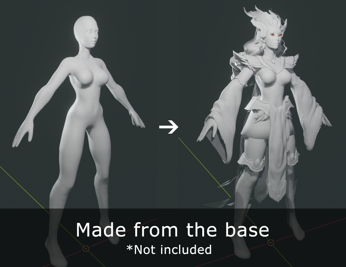 Female Basemesh for sculpting - UPDATED! preview image 3